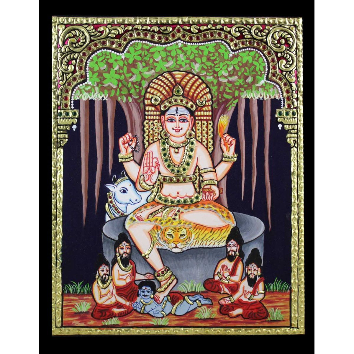 Tanjore Painting Dakshinamurthy