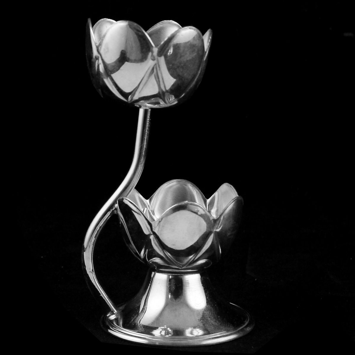 silver flower lamp