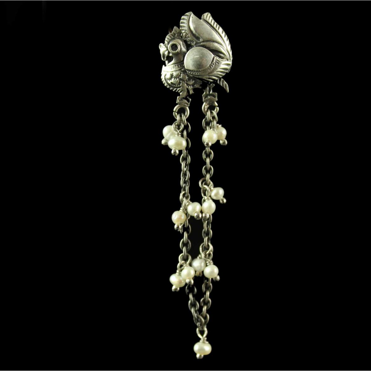 Contemporary Baroque Pearl & Peridot Drop Earrings in 22ct Rose Gold Plated Silver Jewellery Earrings Stud Earrings 