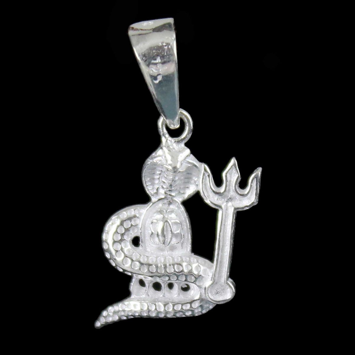 silver shivling pendant