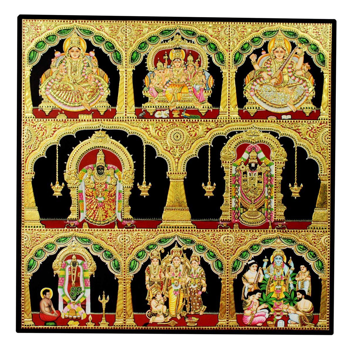 TANJORE PAINTING MULTI GOD