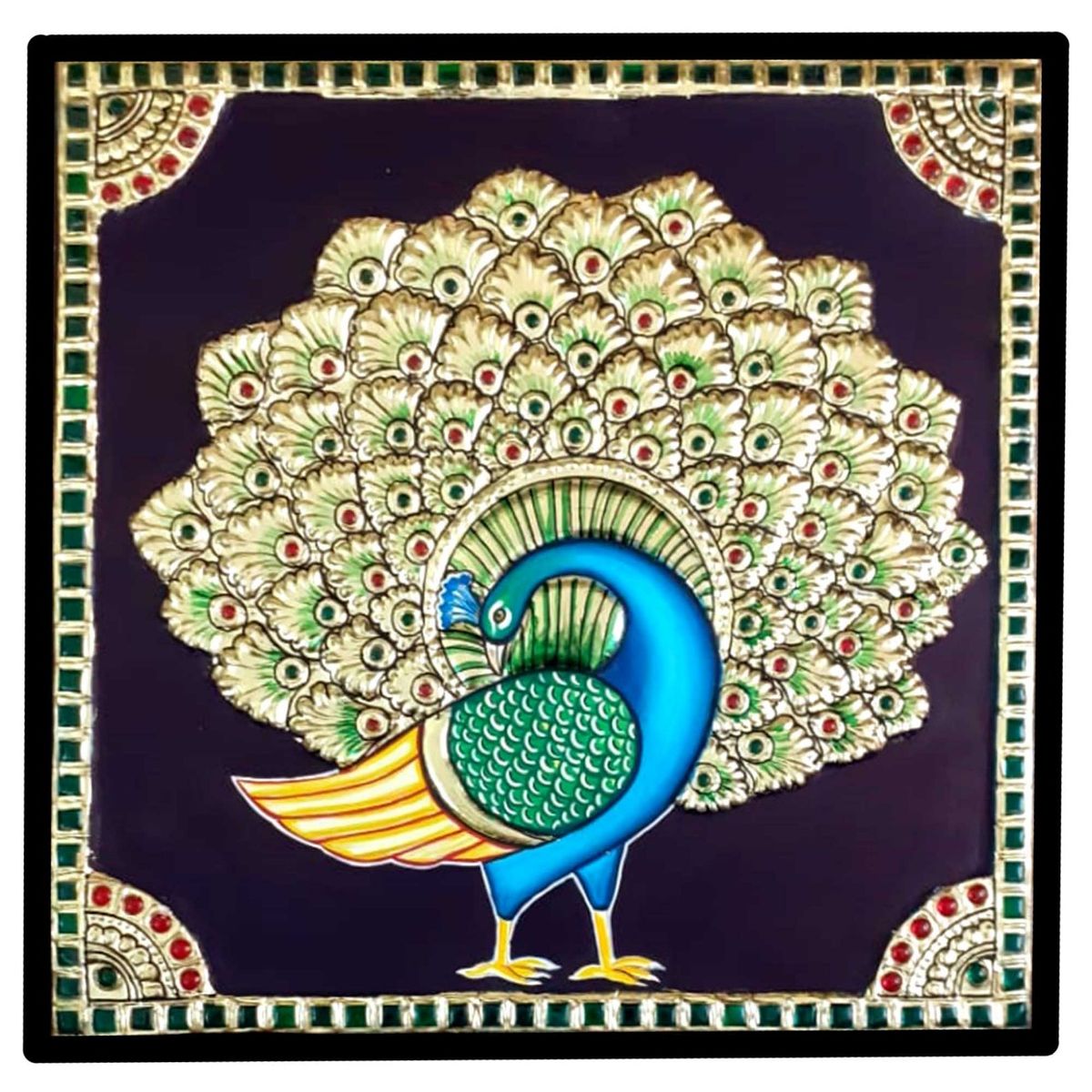 TANJORE PAINTING PEACOCK