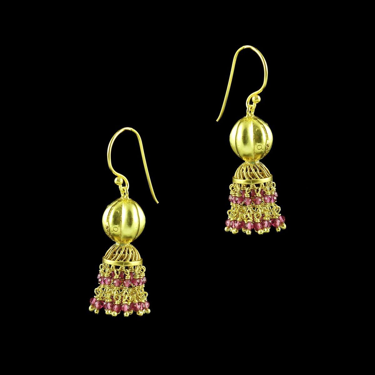 weightless gold jhumkas