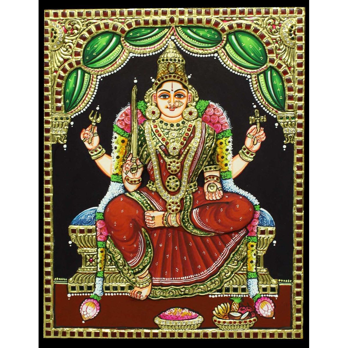 TANJORE PAINTING DURGA DEVI