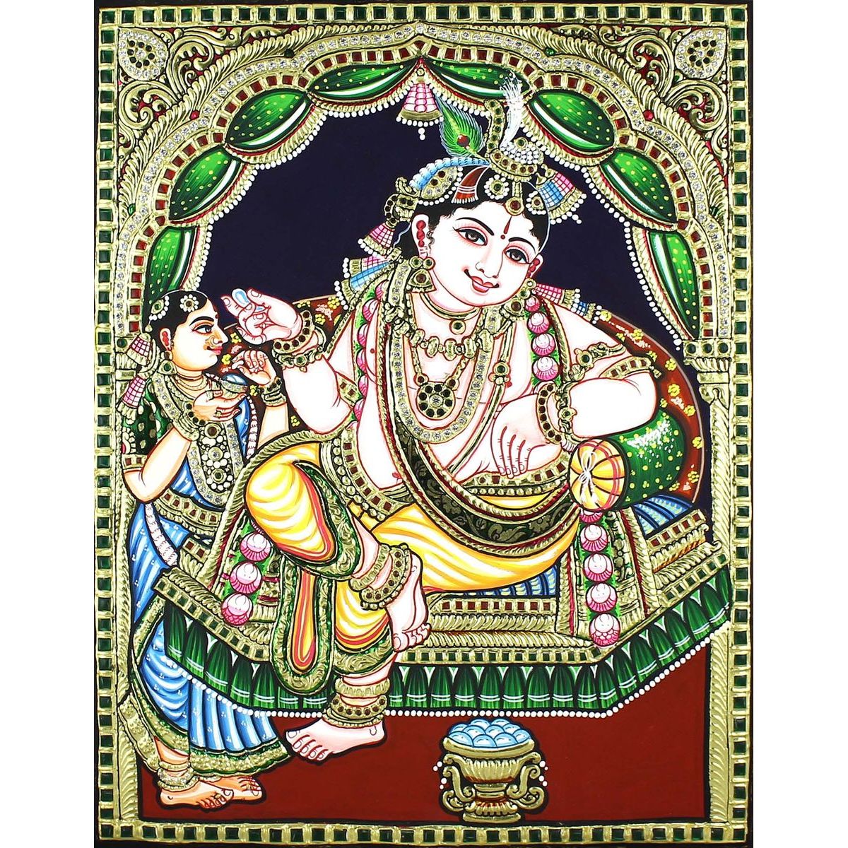 TANJORE PAINTING DARBAR KRISHNA