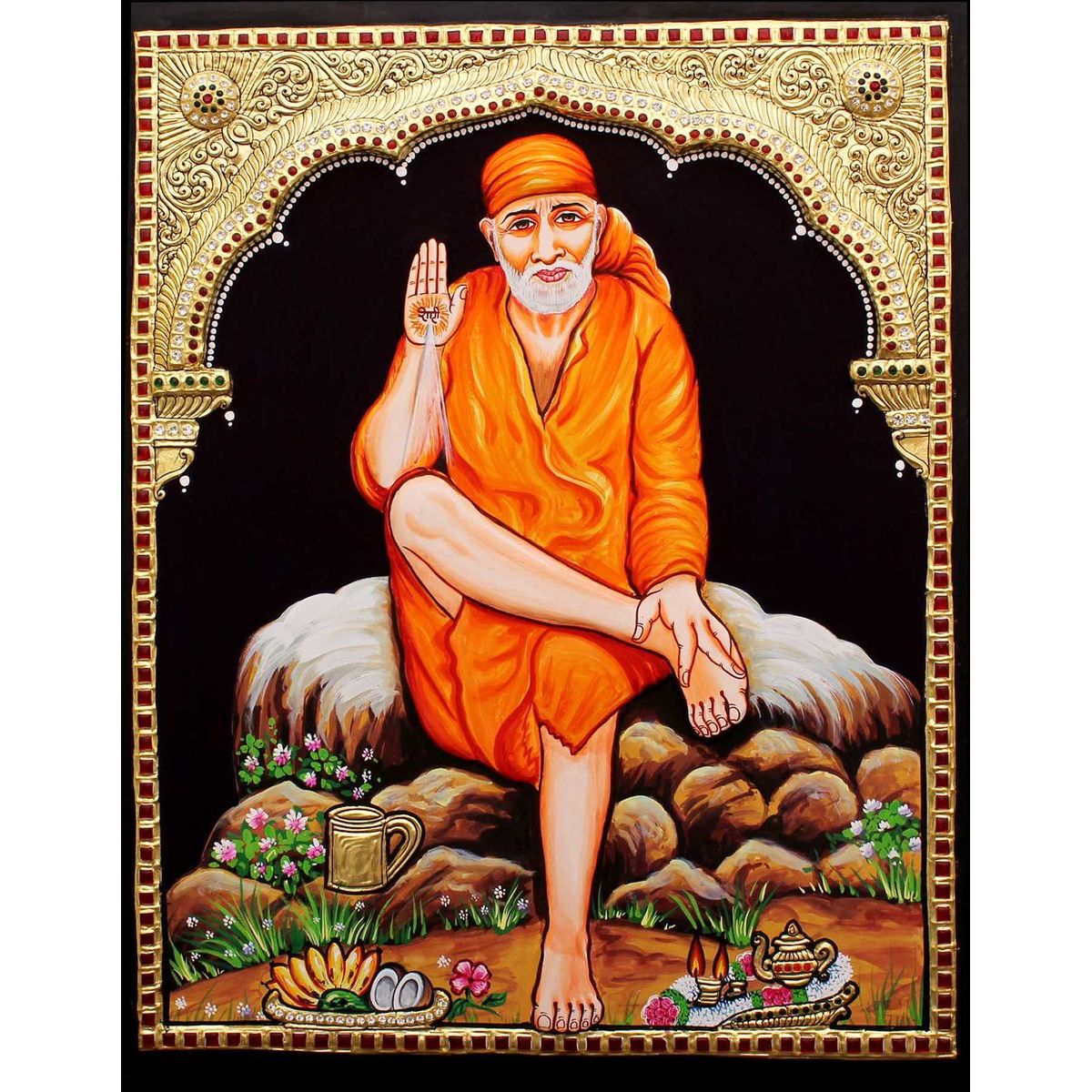 TANJORE PAINTING SAI BABA