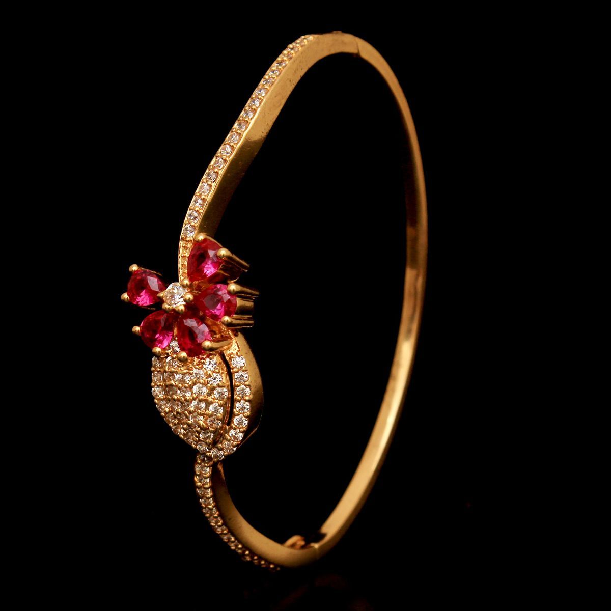 gold lock bangles