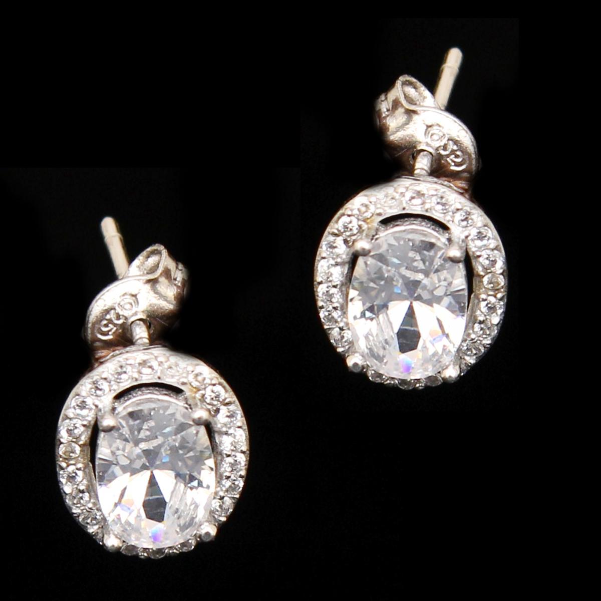 Carlton London 925 Sterling Silver CZ Studded Rhodium Plated Drop Earrings  Buy Carlton London 925 Sterling Silver CZ Studded Rhodium Plated Drop  Earrings Online at Best Price in India  Nykaa