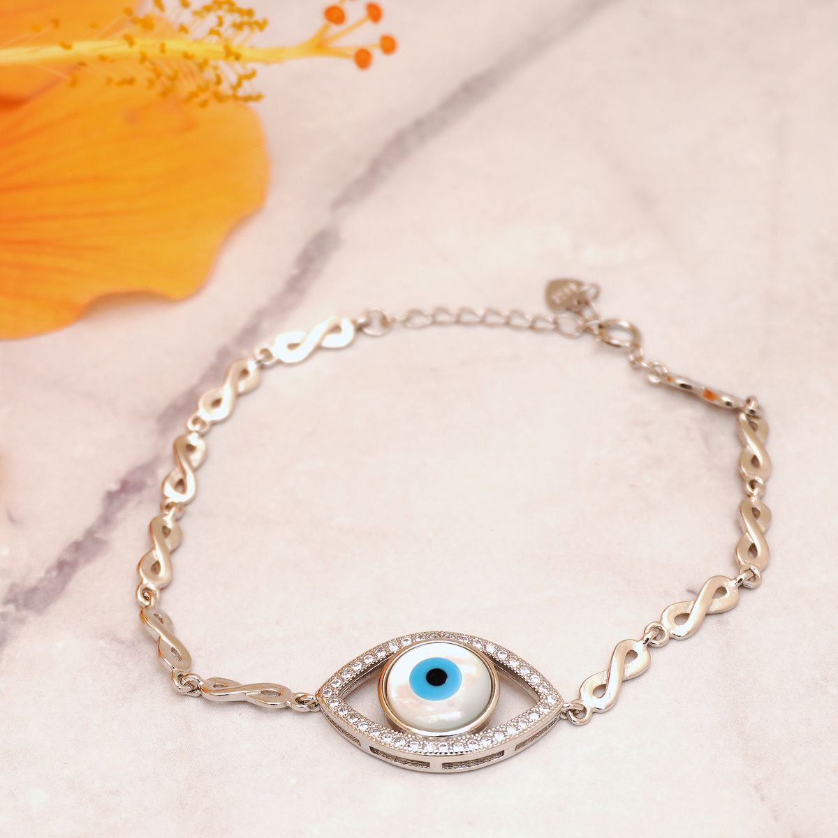 turkish eye bracelet silver