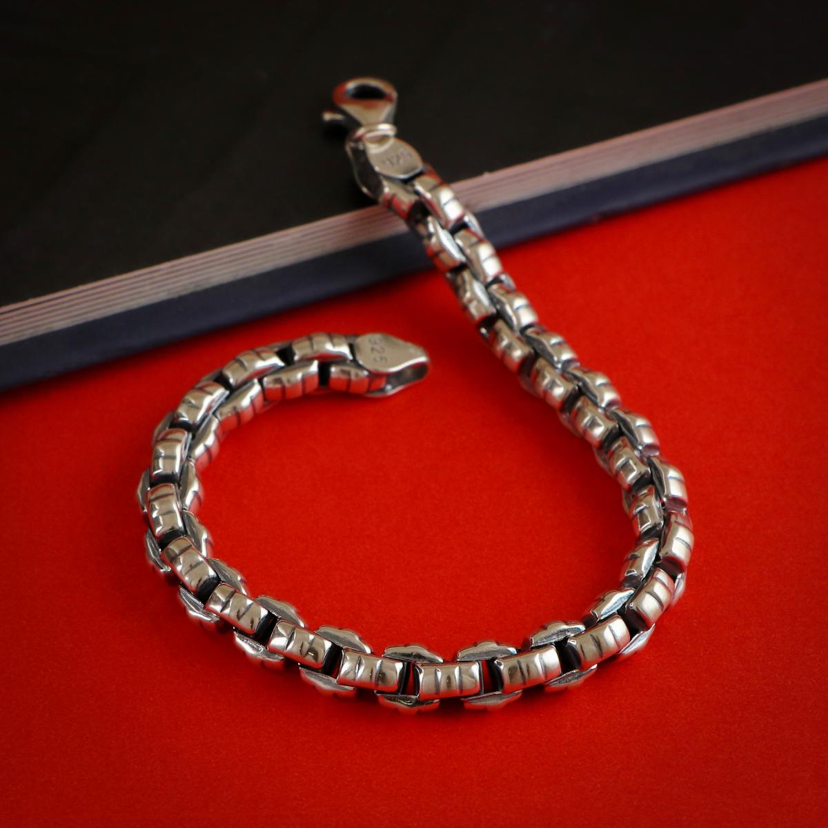 925 Sterling Silver Turkish Handmade Jewelry Black Leather Men's Bracelet |  eBay