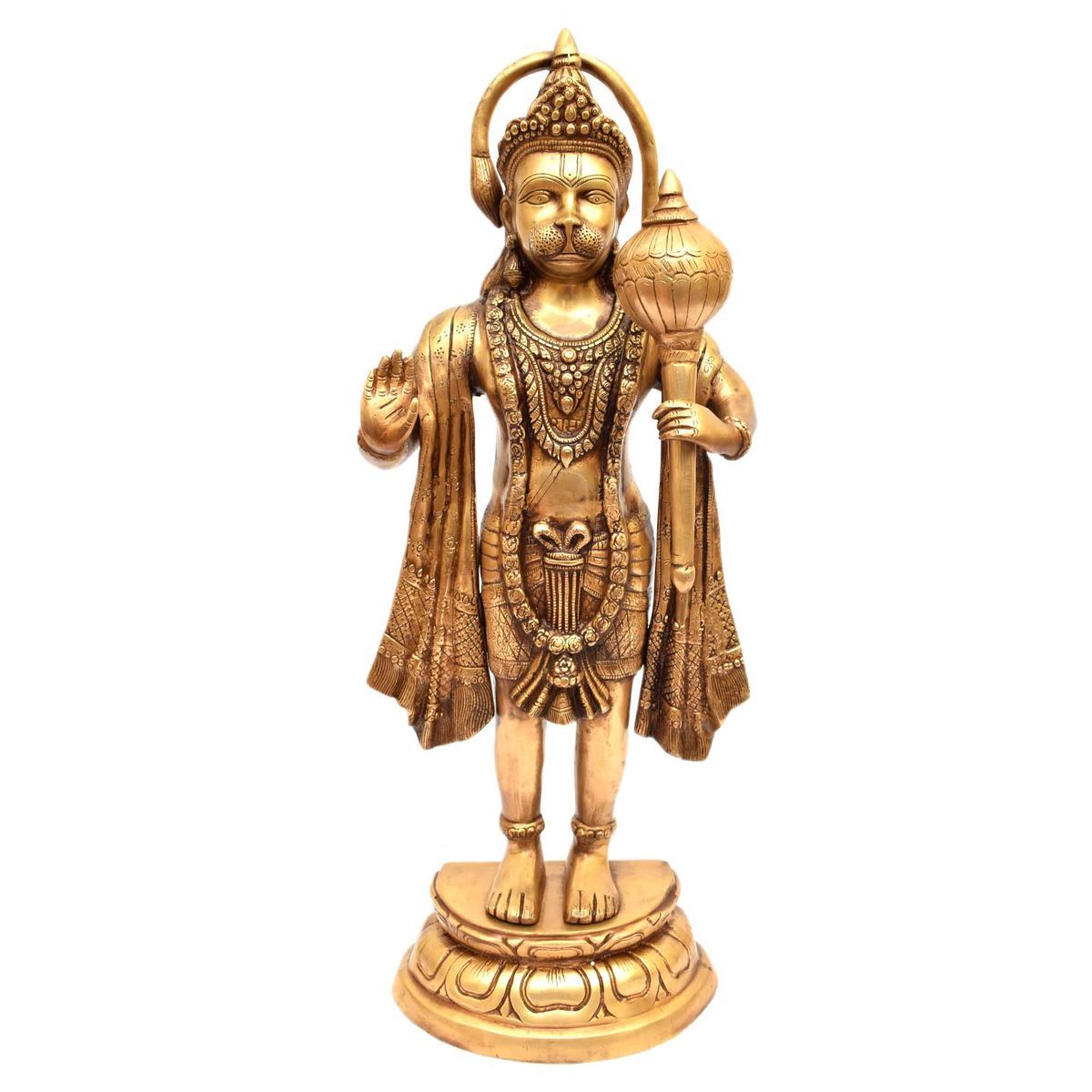 BRASS ABHAYA HANUMAN STANDING