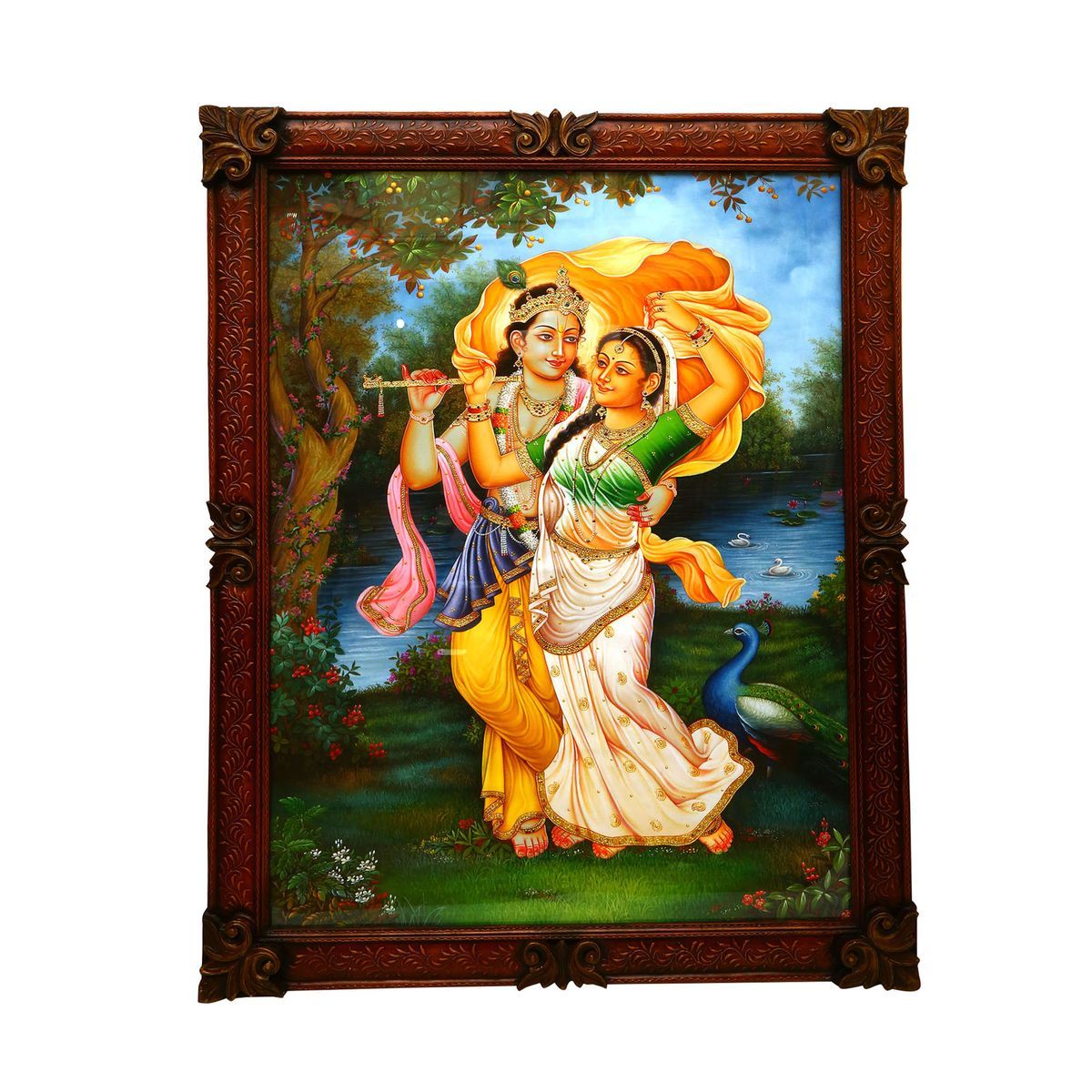 HAND MADE PAINTING RADHA KRISHNA STANDING