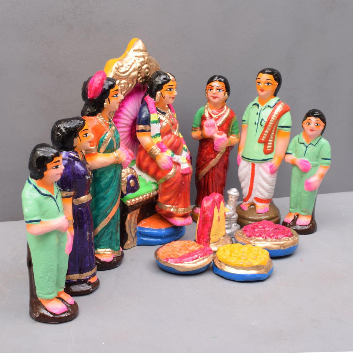 Seemantham Set Of 12 Golu Dolls