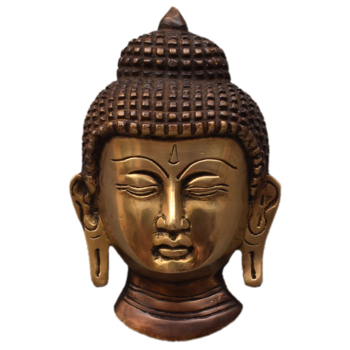 BRASS BUDDHA IDOL ANTIQUE FINISH