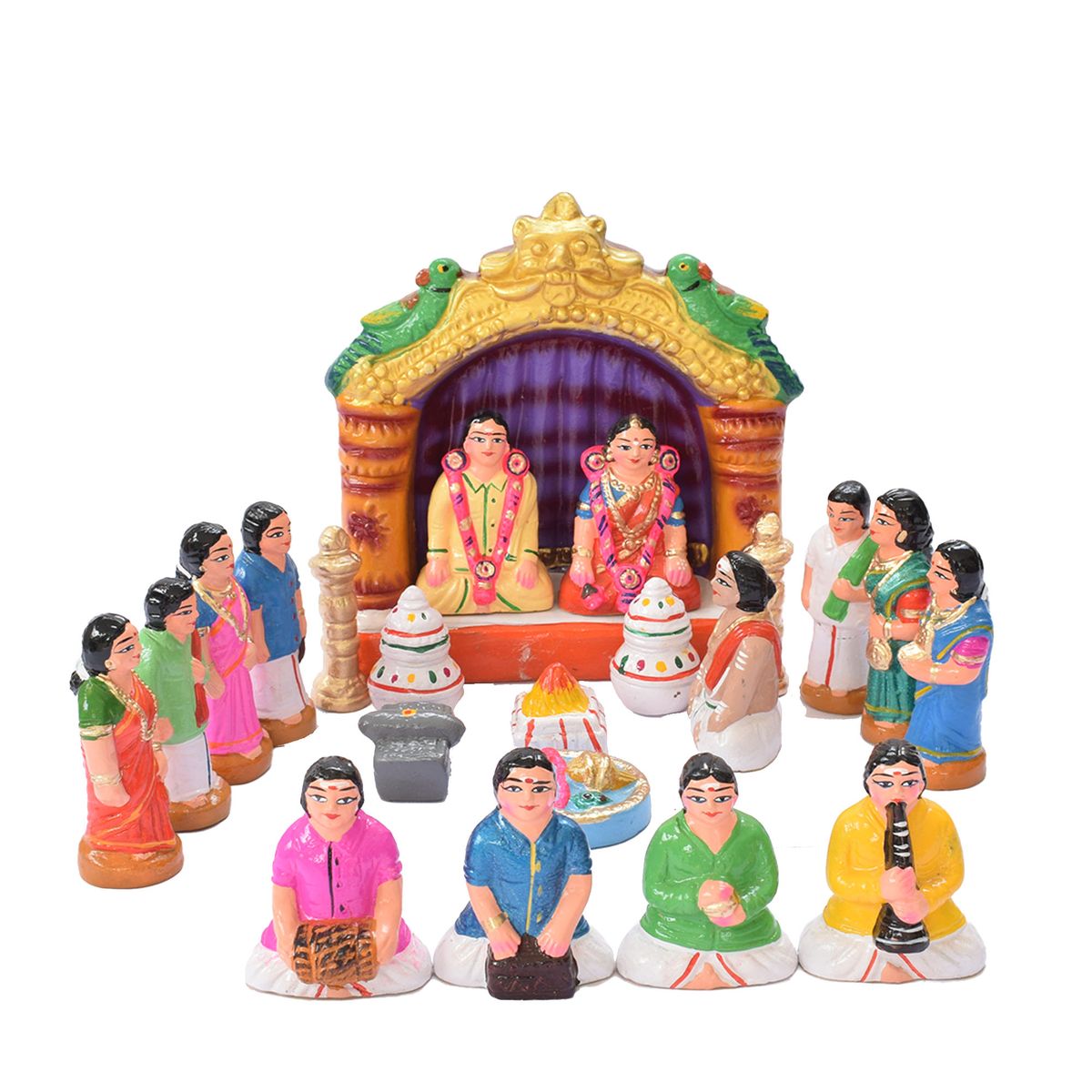 Marriage Set Of 20 Handmade Dussera Doll Golu Doll Bommalu Tarang