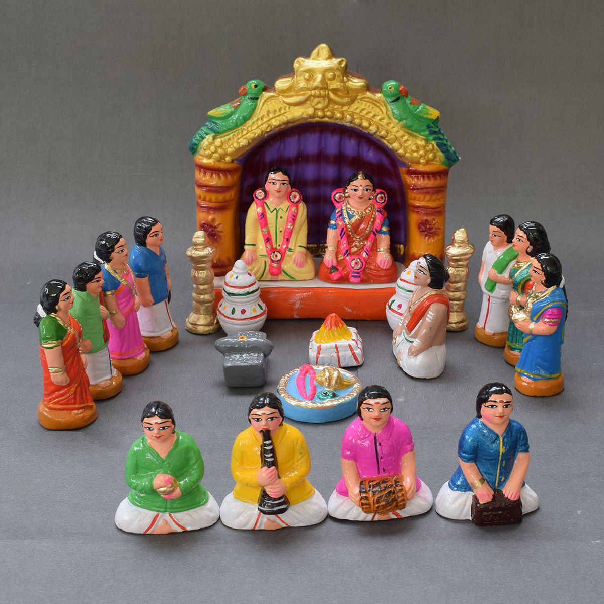 Marriage Set Of 20 Handmade Dussera Doll Golu Doll Bommalu Tarang