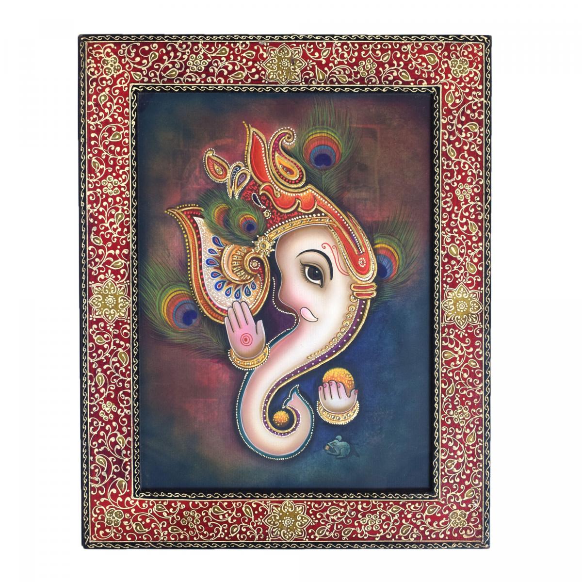 GANESHA FACE PAINTING WITH WALL HANGING