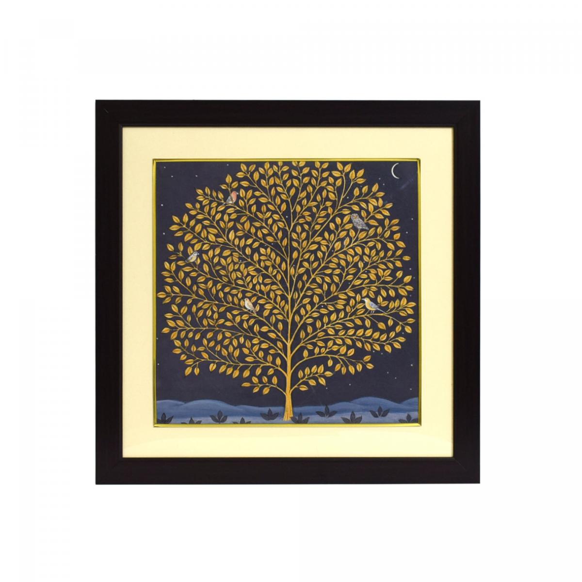 CANVAS PAINTING GOLD TREE FOR HOME DECORE