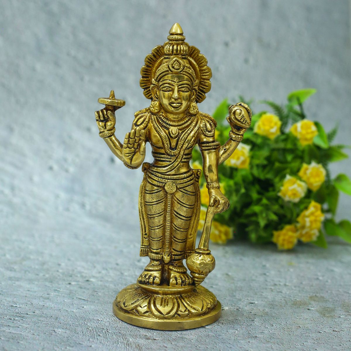 BRASS VISHNU IDOL