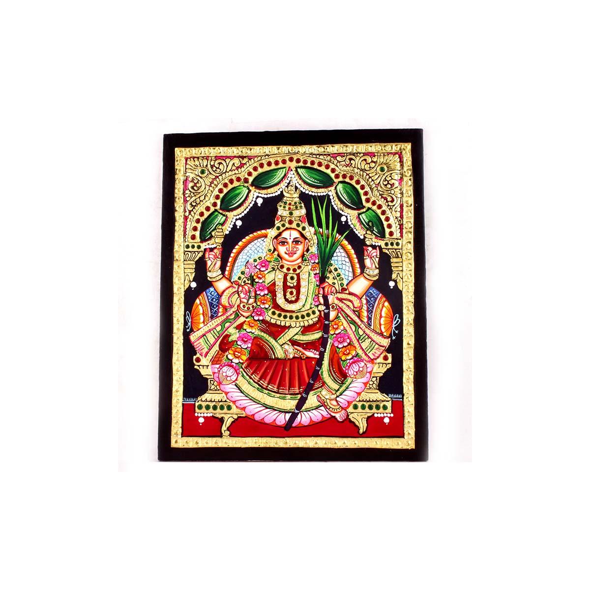 22ct Gold Handmade Goddess Lalitha Devi Tanjore Painting