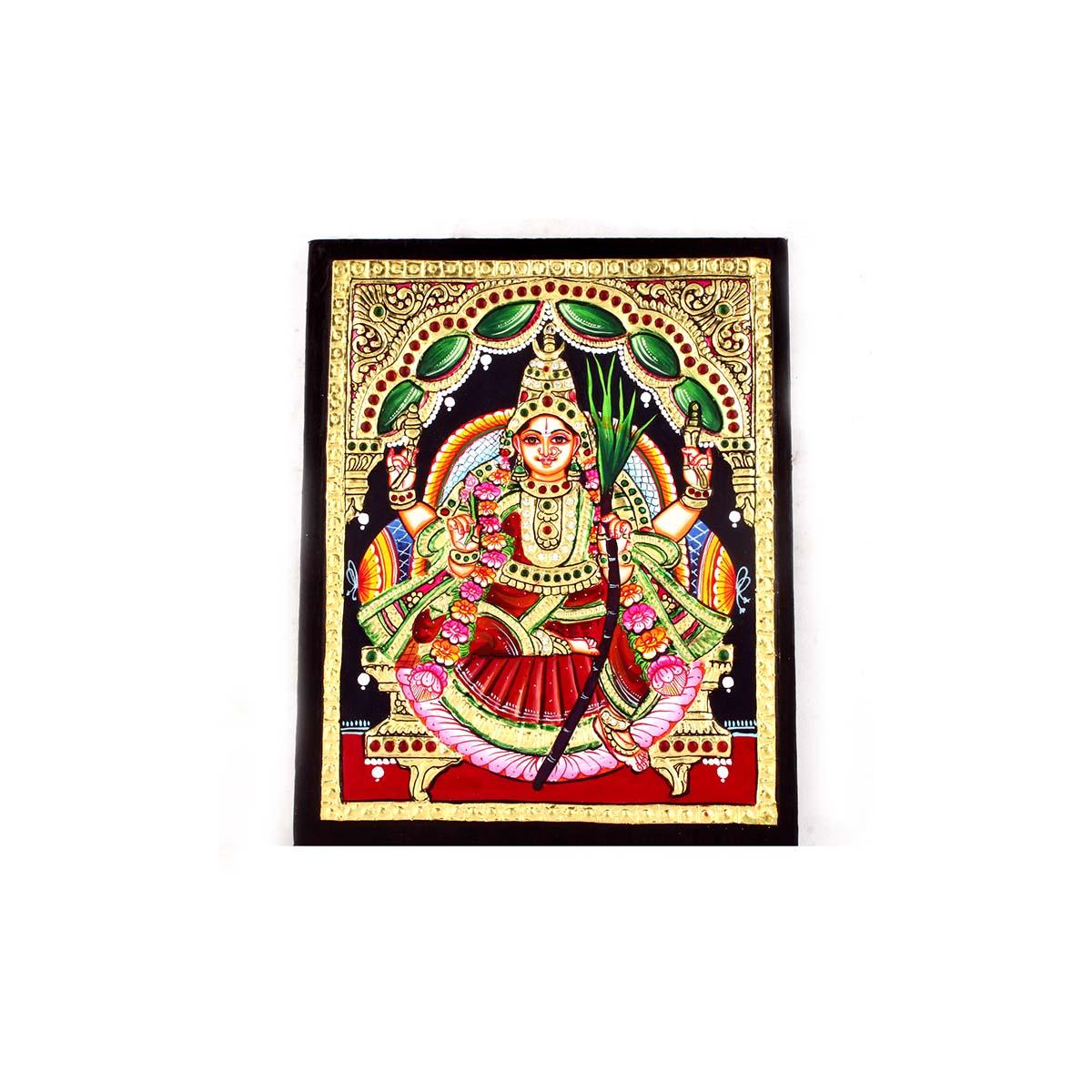 22ct Gold Handmade Goddess Lalitha Devi Tanjore Painting