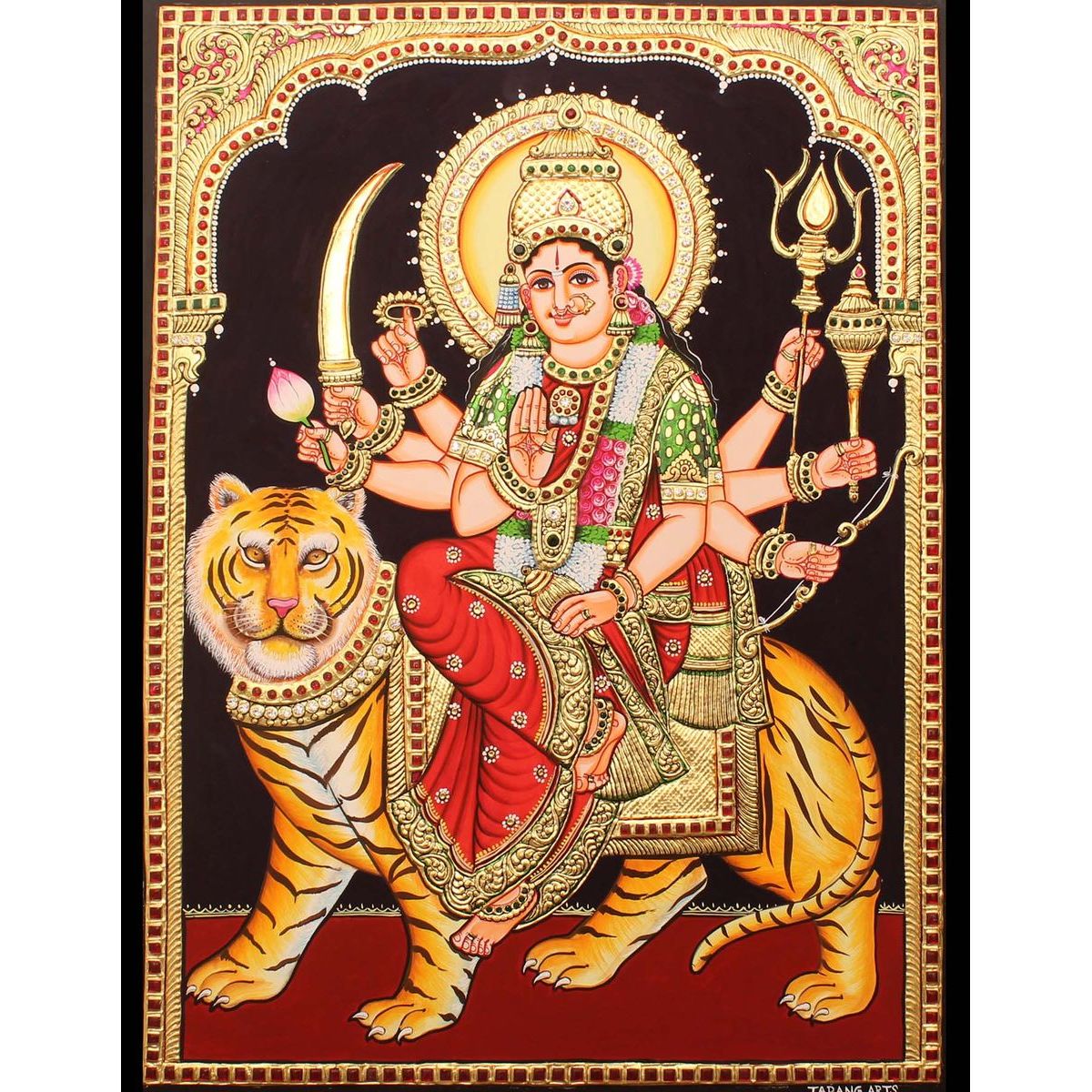 TANJORE PAINTING DURGA DEVI