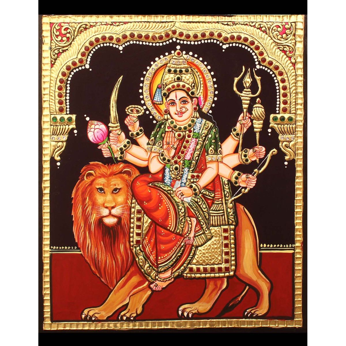 TANJORE PAINTING DURGA DEVI