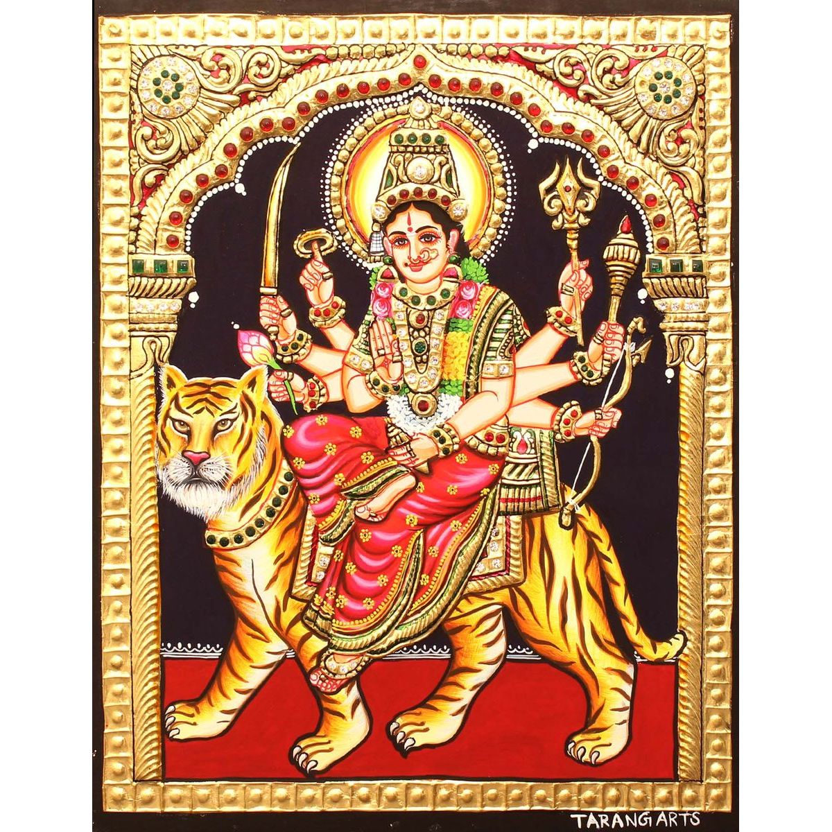 TANJORE PAINTING DURGA DEVI