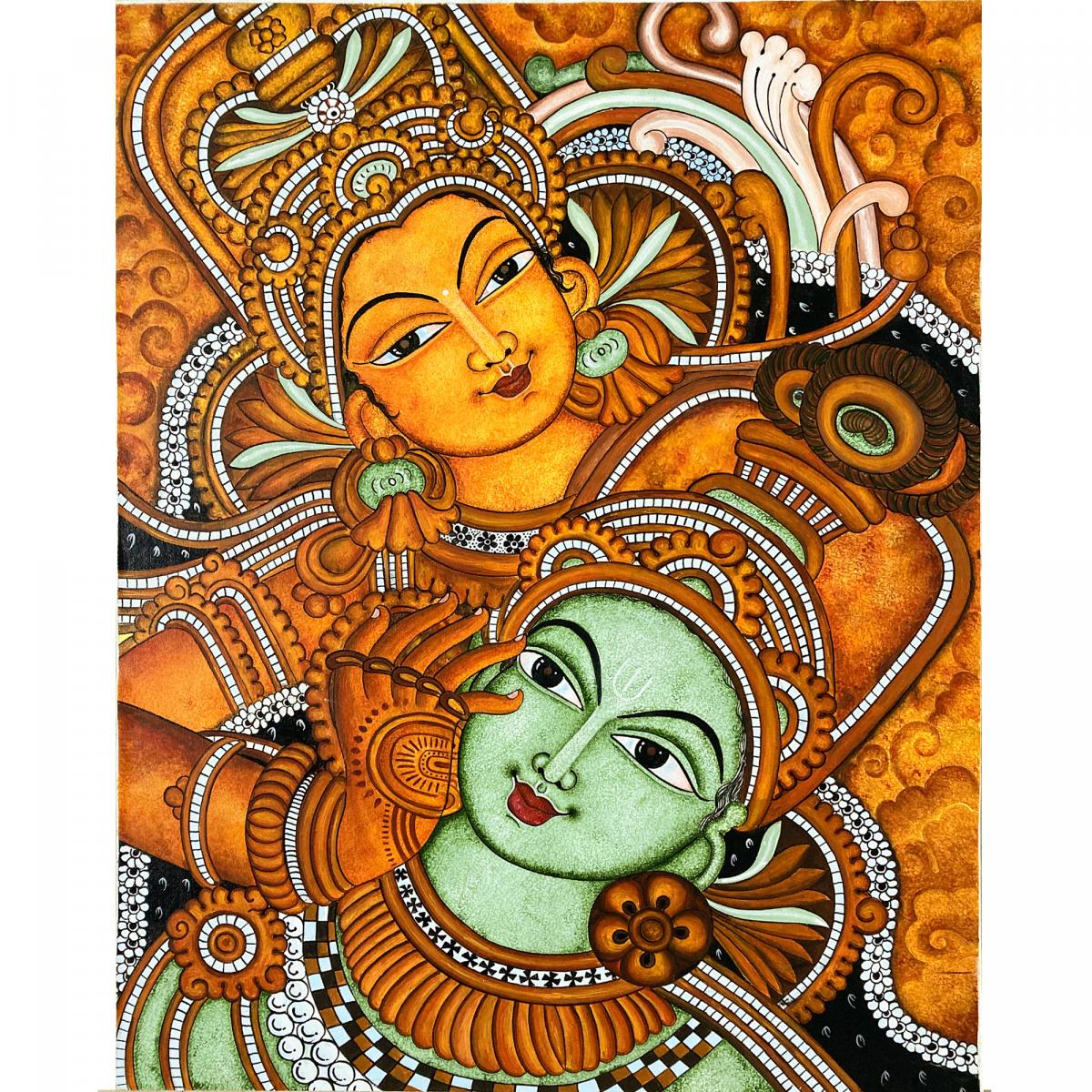 Kerala Mural Krishna By Rekha Artz | idusem.idu.edu.tr