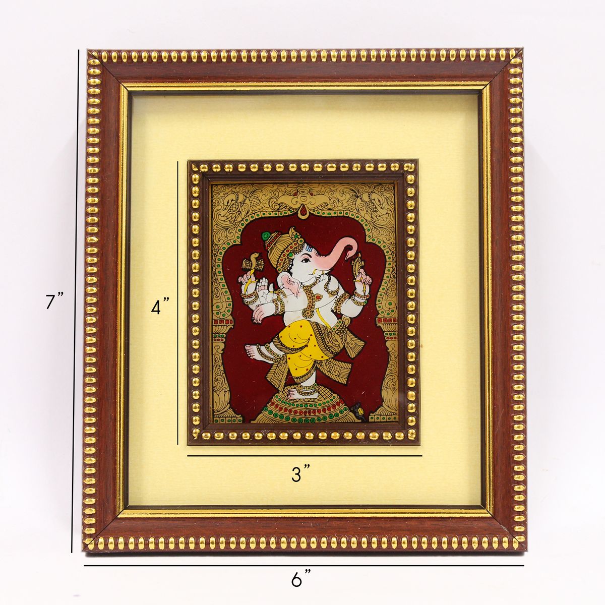 Glass Painting Dancing Ganesha