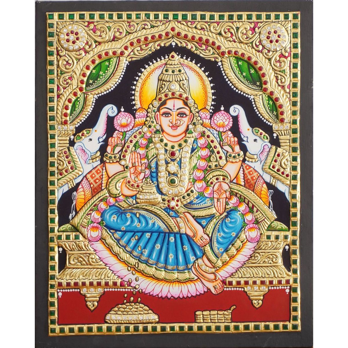 TANJORE PAINTING GAJA LAKSHMI