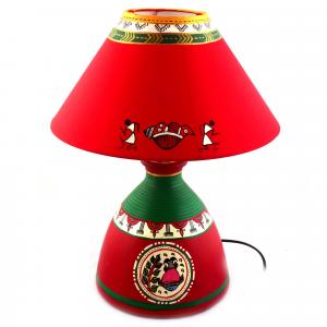 CLAY LAMP BASE-RED