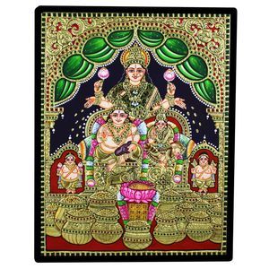 TANJORE PAINTING KUBERALAKSHMI