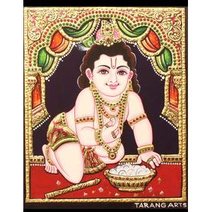 TANJORE PAINTING  BABY KRISHNA
