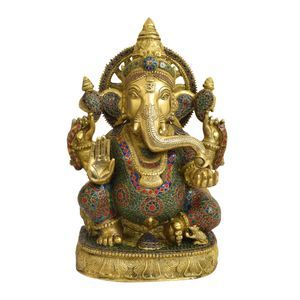 Brass ganesha statue