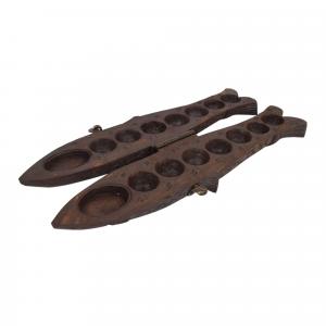 VAAGAI WOODEN FISH WITH PALLANGUZHI SOUTH INDIAN GAME
