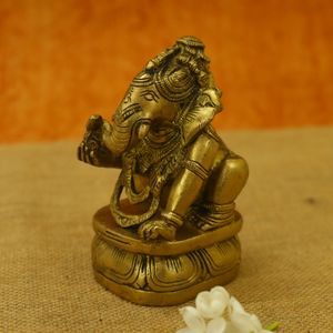 Brass ganesha statue