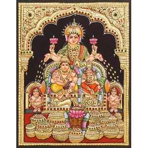 TANJORE PAINTING KUBERALAKSHMI