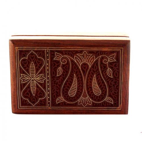 WOODEN BOX WITH FLOWER