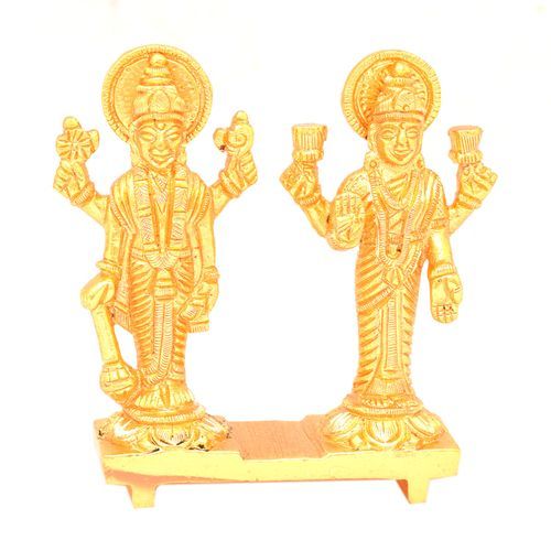 BRASS VISHNU LAKSHMI STANDING