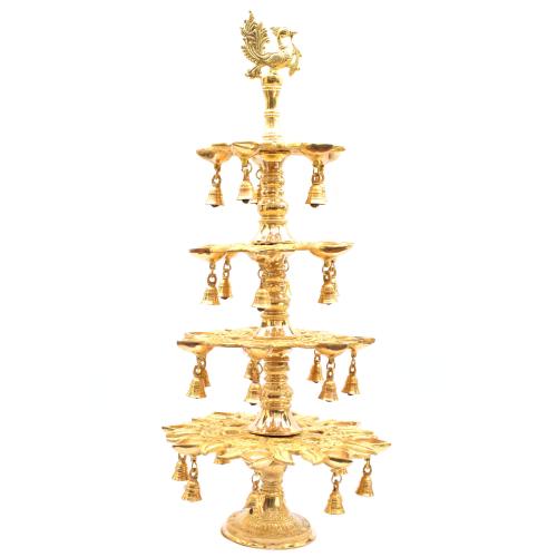 BRASS LAMP WITH BELL 4 STEP
