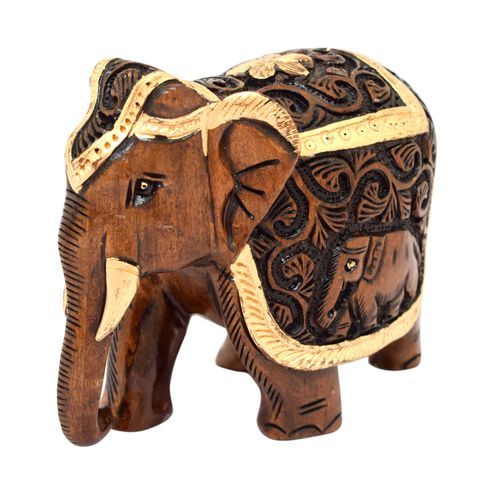 WHITE WOOD ELEPHANT SIKAR