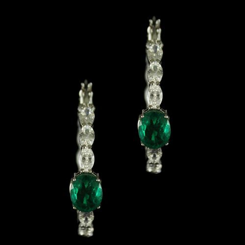 92.5 Sterling Silver Fancy Earrings Studded sworvski Zircon Stones