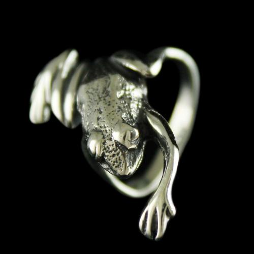 Silver Frog Design Finger Rings