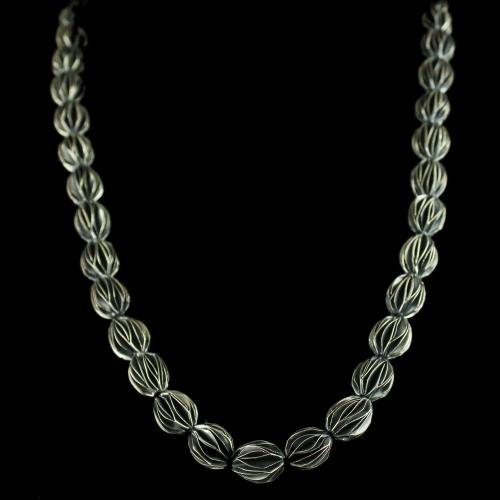 Silver Oxidized Fancy Design Necklace
