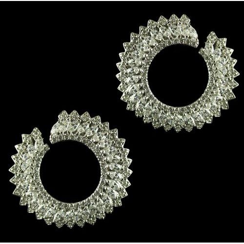 92.5 Sterling Silver Earrings Studded Swarovski Stones