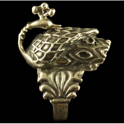 Silver Oxidized Cocktail Design Ring