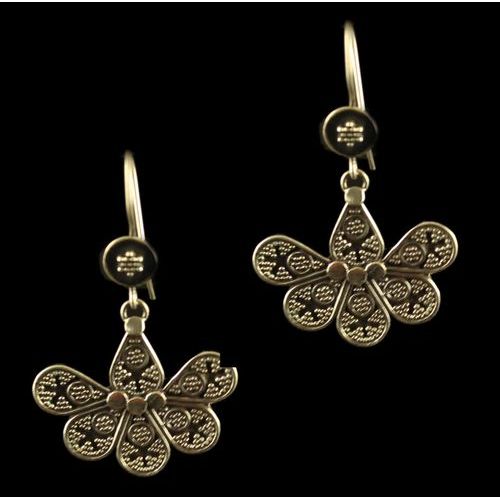 Silver Oxidized Fancy Design Hanging Earrings