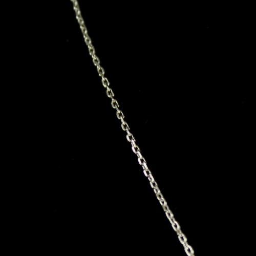 Silver Chain With Zircon Stone