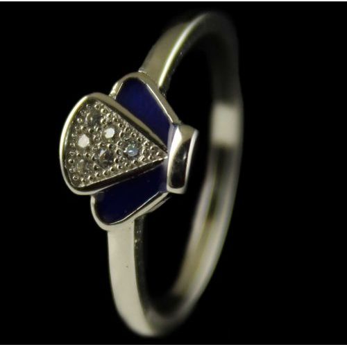 Silver Ring Studded Zircon Stones